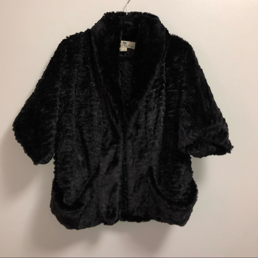 Black Faux fur jacket